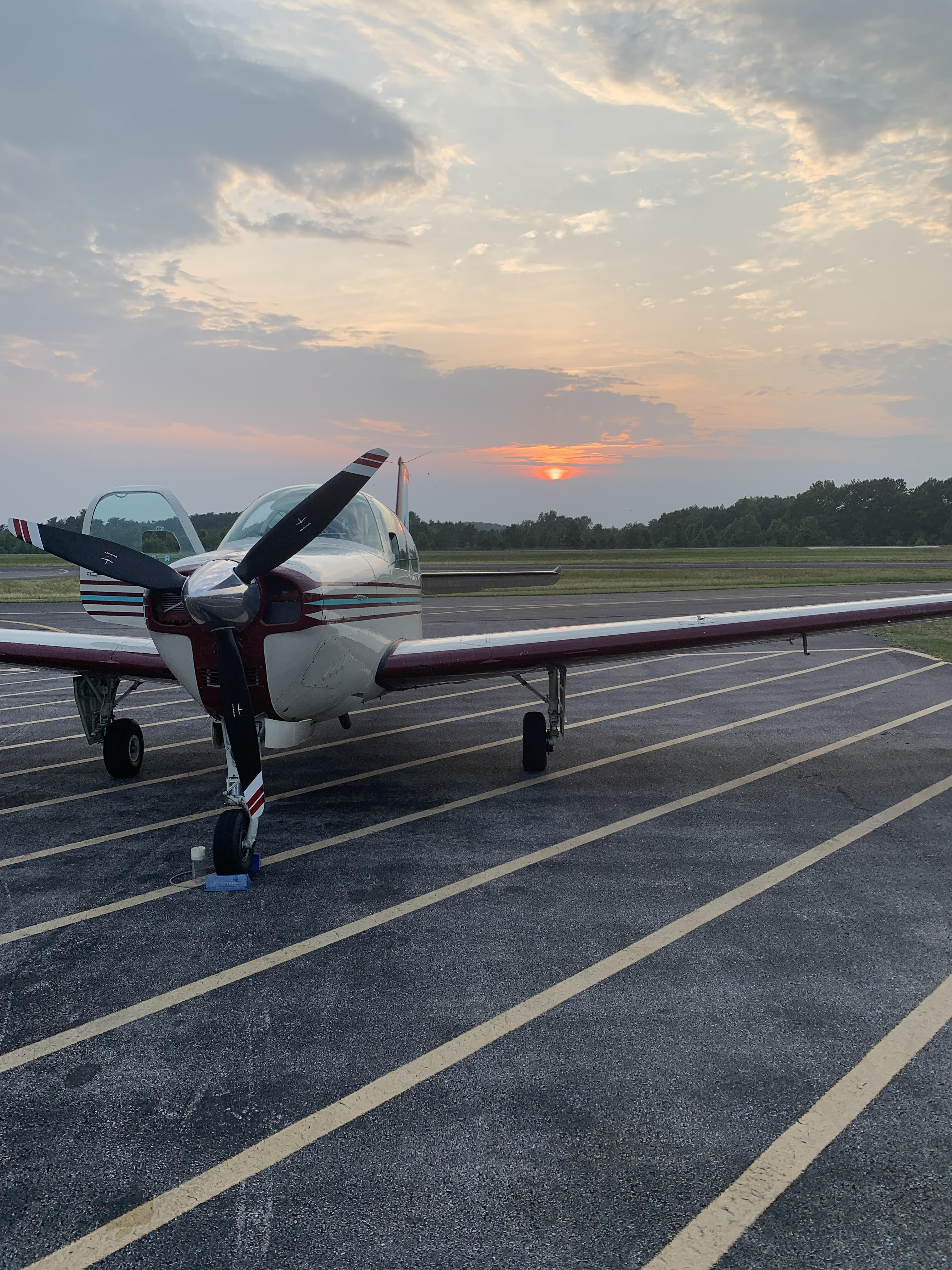 Aircraft at sunset